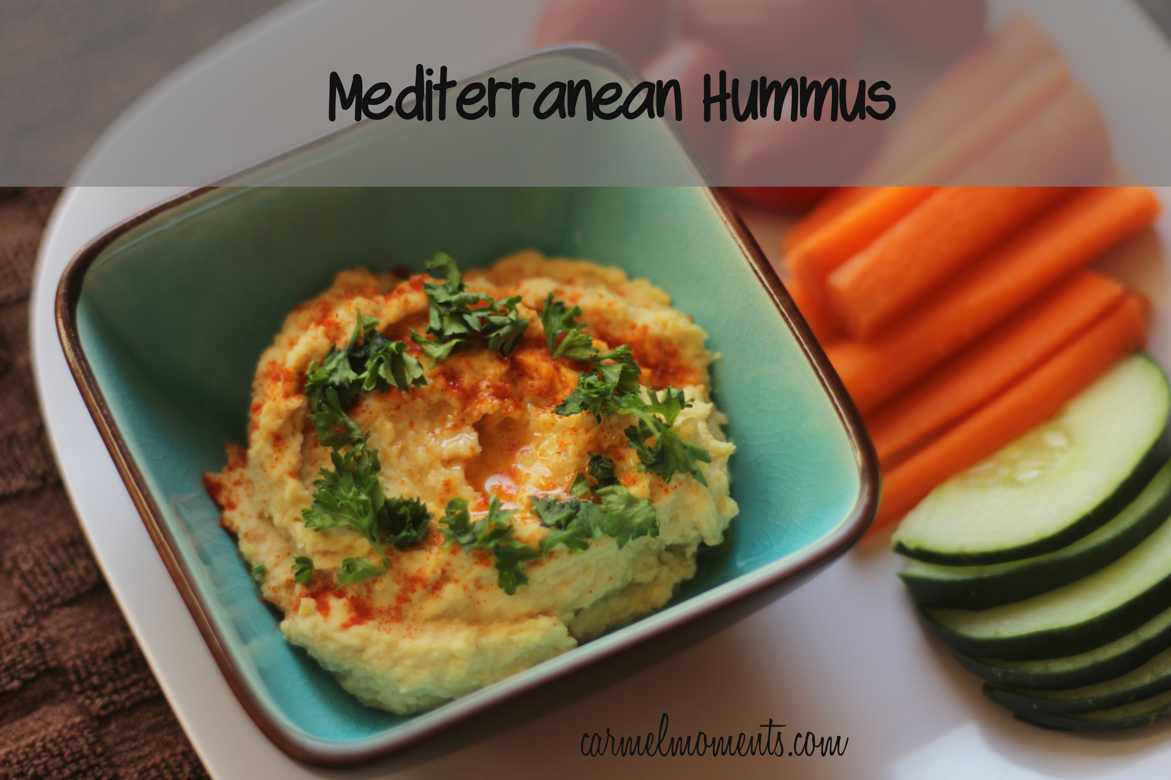 Mediterranean Hummus - Healthy hummus, fresh taste at home that mixes up in just minutes using the food processor.