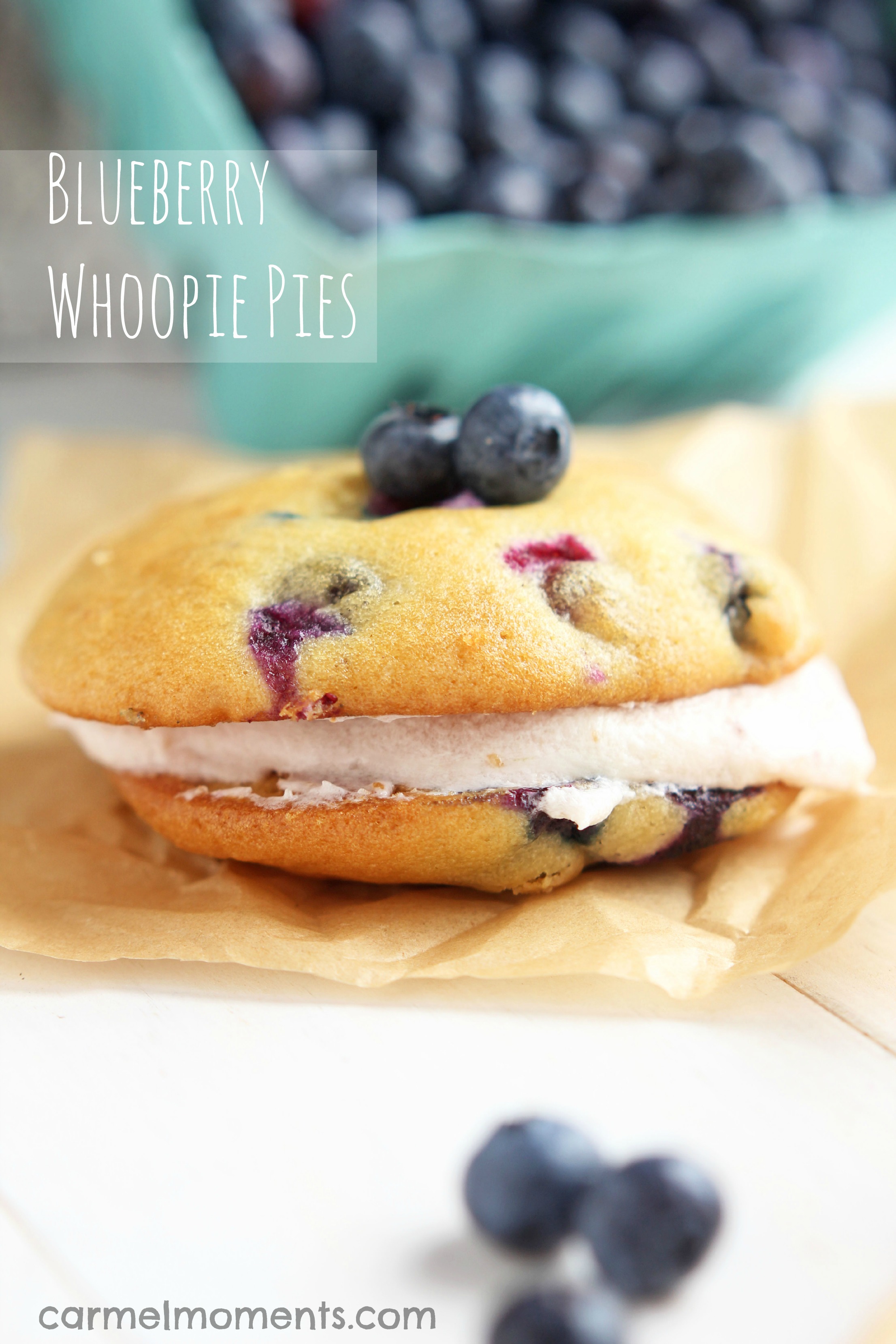 Blueberry Whoopie Pies with Whipped Blueberry Filling