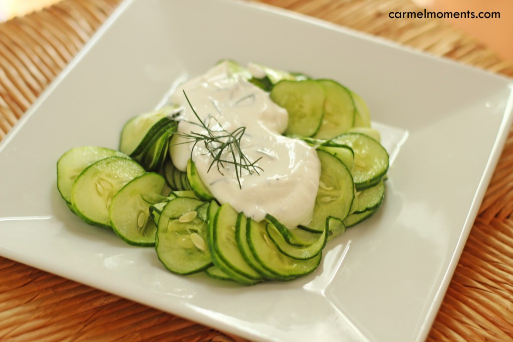 Cucumber salad with Greek yogurt