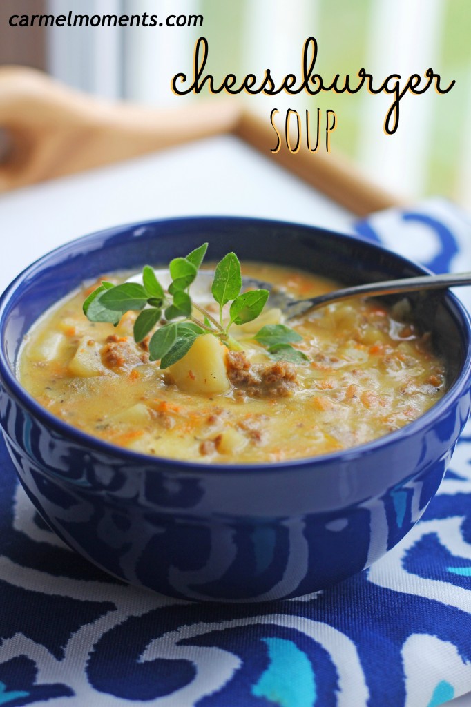Cheeseburger soup - Loaded up with all the cheesiness of a perfect burger in a delicious soup!