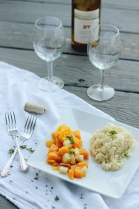 Butternut squash apples risotto | carmelmoments.com