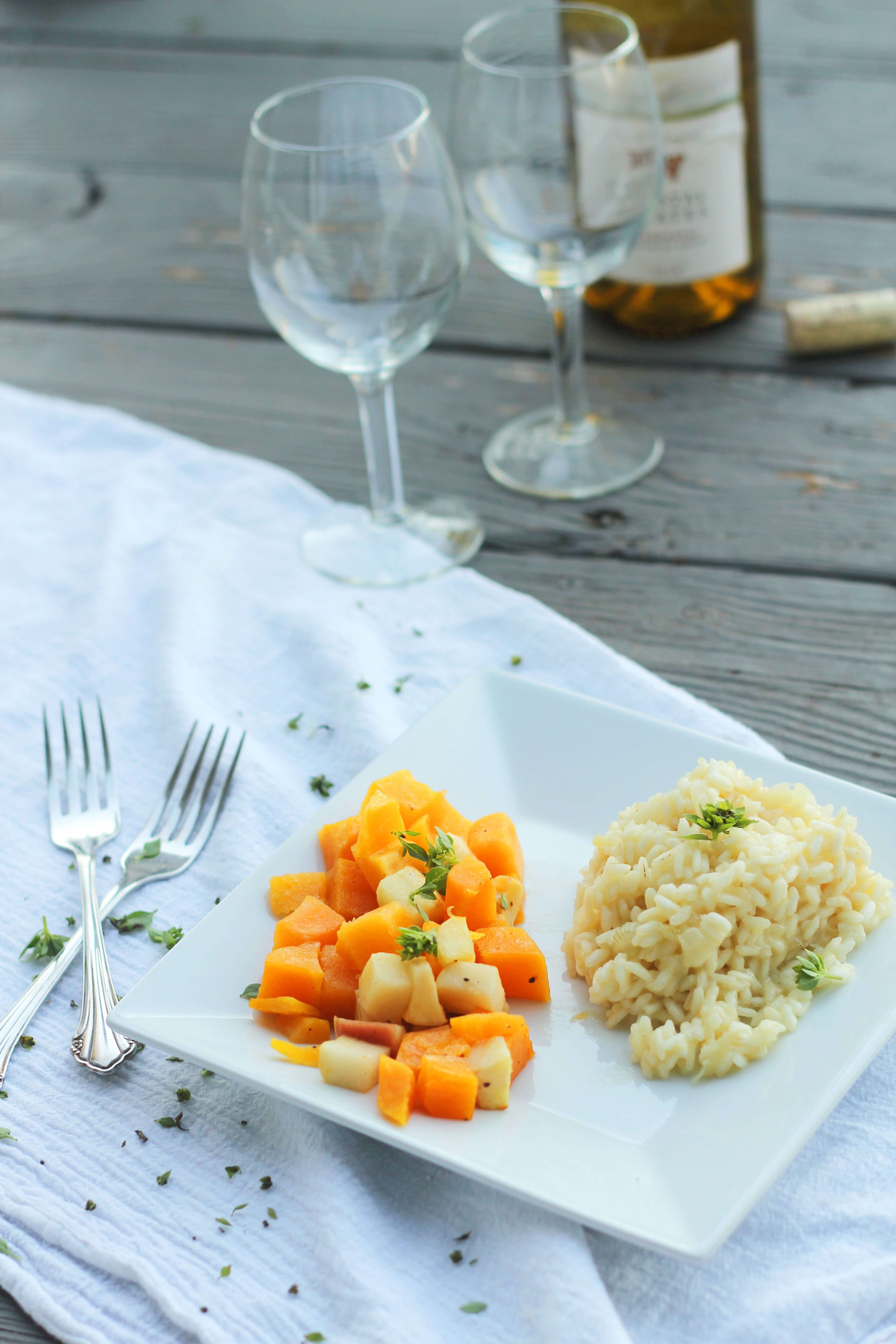 Roasted Butternut Squash & Apples with Risotto