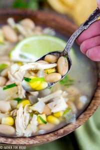 Chicken White Bean Corn Chili - You've got to try this white chicken chili with corn. This hearty recipe is perfect for dinner, easy to make and healthy too! Make this for the cold winter nights!