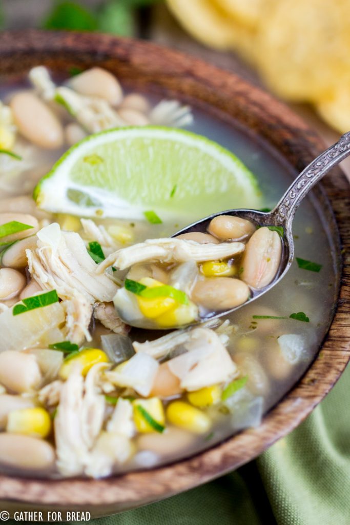 Chicken White Bean Corn Chili - You've got to try this white chicken chili with corn. This hearty recipe is perfect for dinner, easy to make and healthy too! Make this for the cold winter nights!
