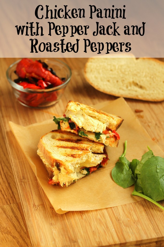 Chicken Panini with Roasted Red Peppers and Pepper Jack Cheese