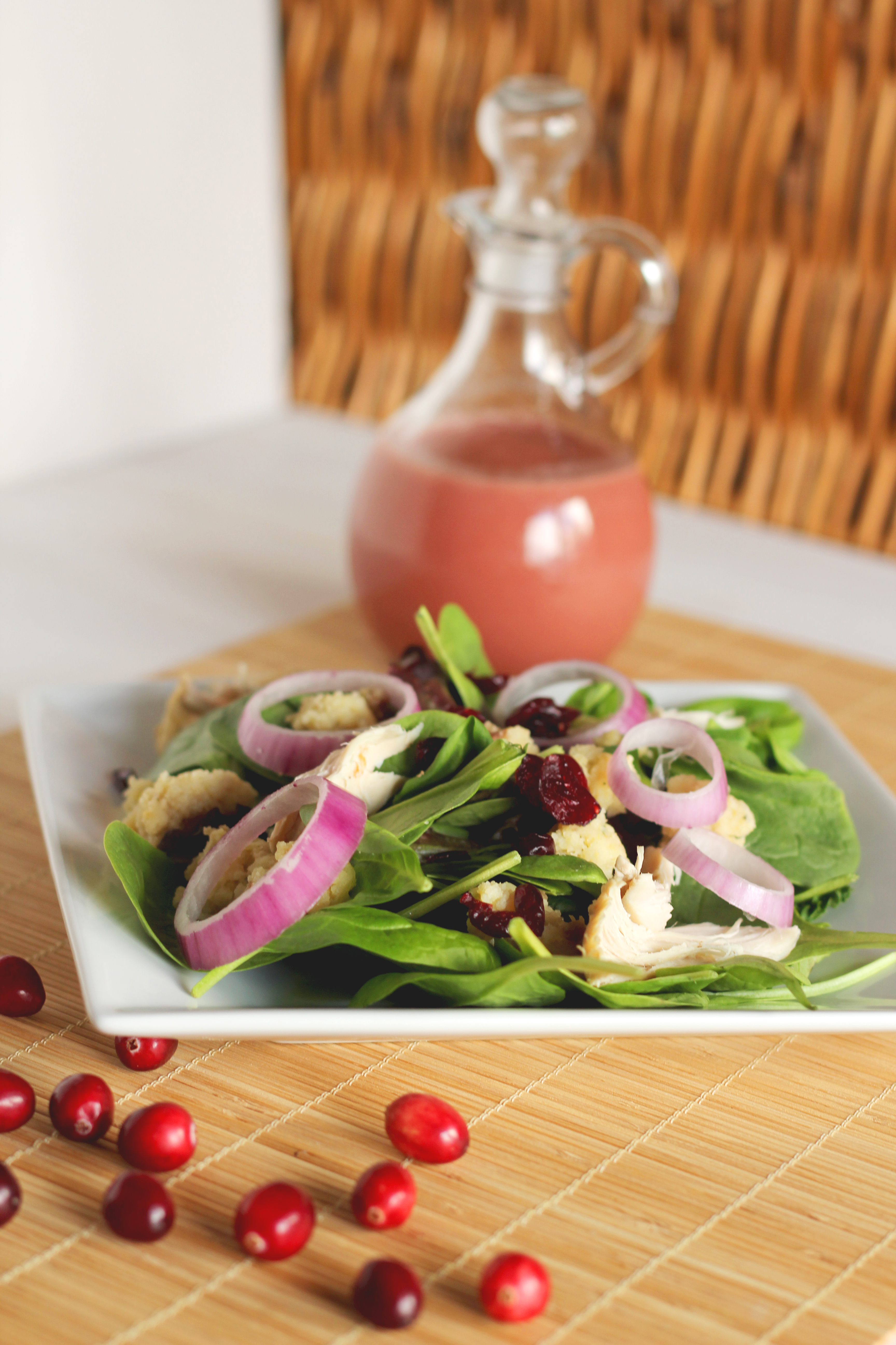 Day After Thanksgiving Salad with Cranberry Vinaigrette