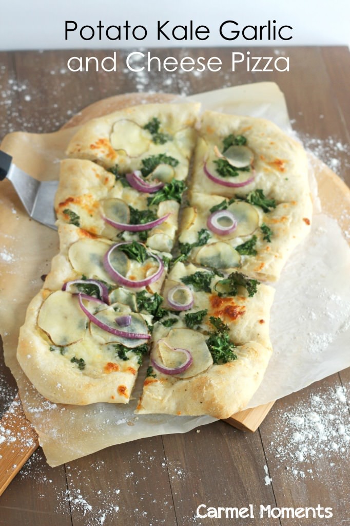 Potato Kale Garlic cheese Pizza