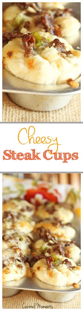 Cheesy Philly Style Steak Cups 