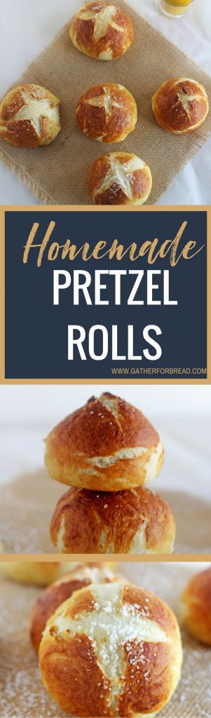 Crusty Homemade Pretzel Rolls - Golden brown, soft on the inside, crusty on the outside. Make this fabulous rolls right at home. Great recipe for the perfect pretzel sandwich roll.