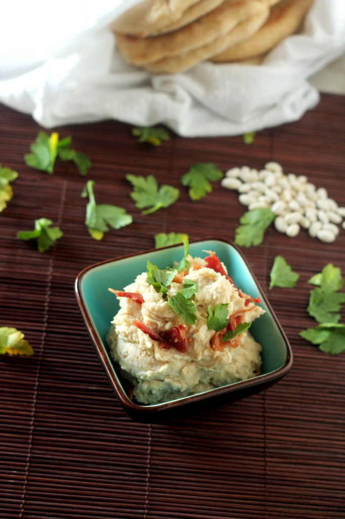 White Bean Dip with Bacon - Super simple healthy dip mixed up in just minutes! | gatherforbread.com