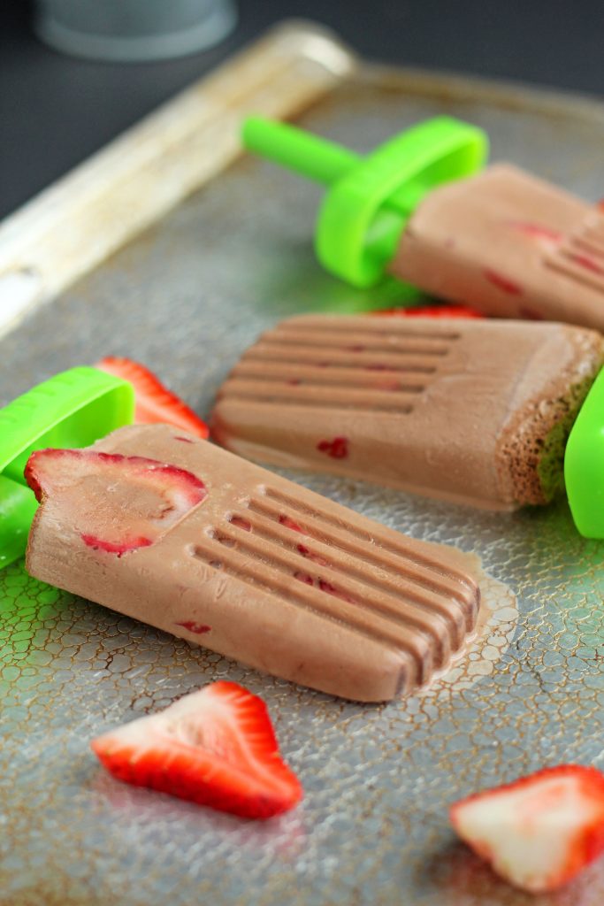 Strawberry Nutella Popsicles