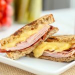 Bacon and Ham Grilled Cheese with Brown Sugar Mustard
