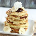 Banana Coconut Chocolate Chip Pancakes