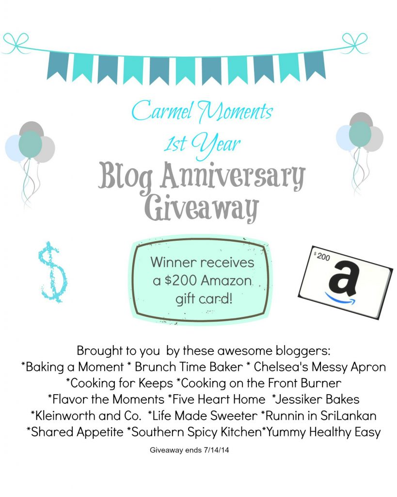 Carmel Moments Blog Anniversary Giveaway 