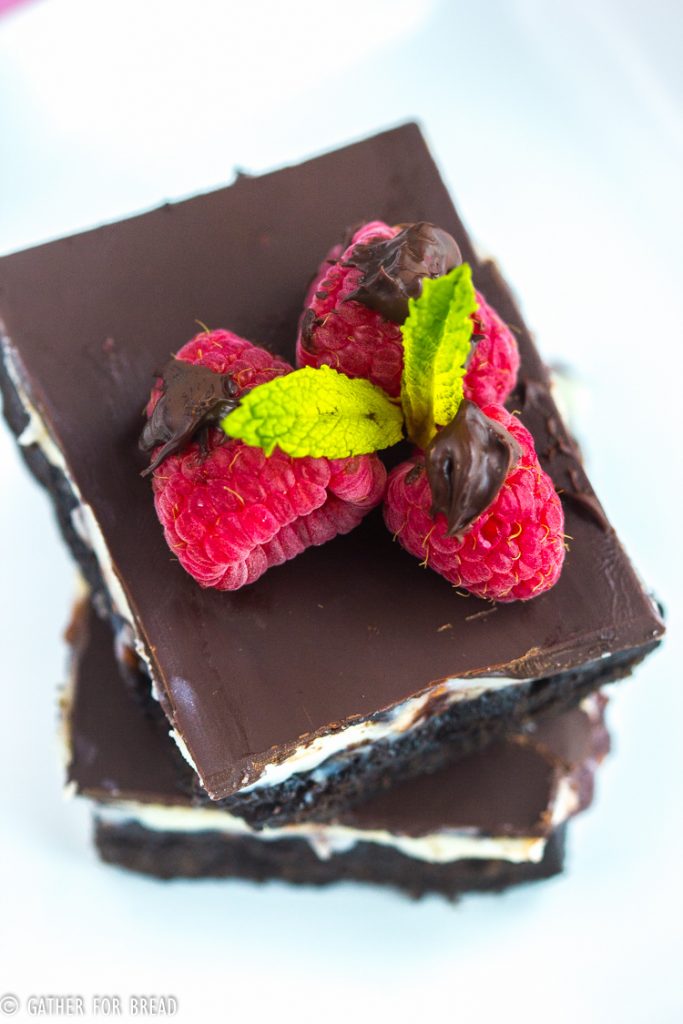 Chocolate Raspberry Brownies - Chocolate brownies layered with cream filling raspberry jam and topped with semisweet chocolate. Delicious bars are the best with a cream cheese layer and delicious raspberry jam.