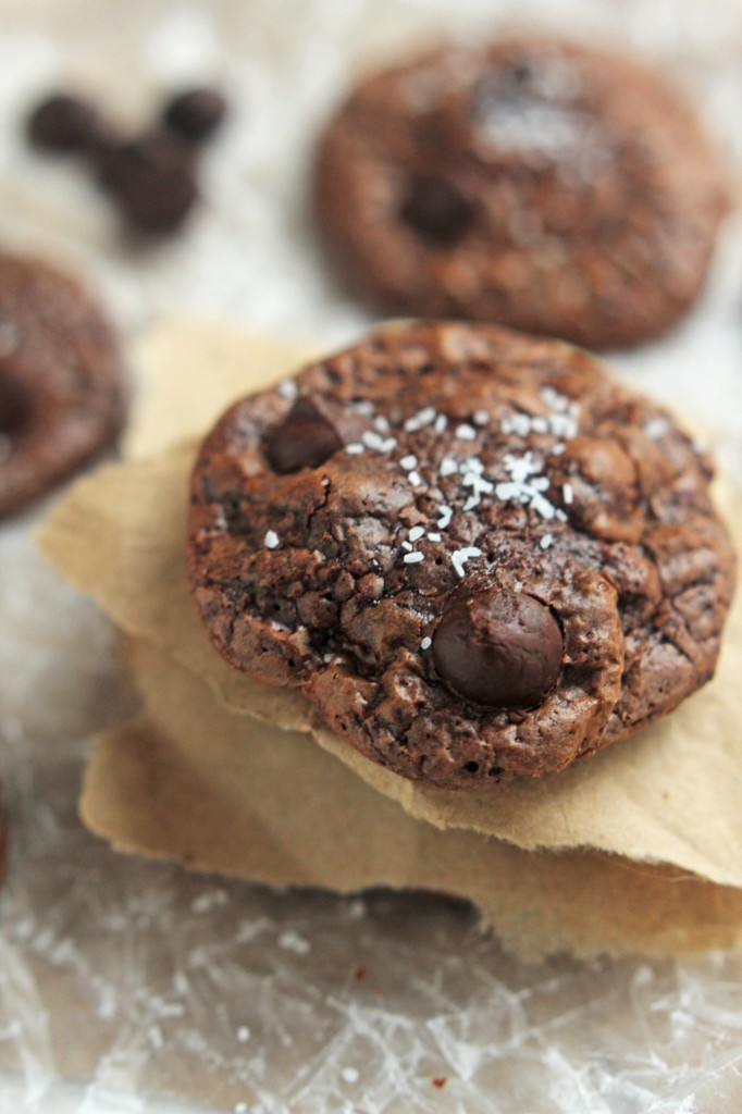 Chocolate Truffle Cookies with Sea Salt | Carmel Moments