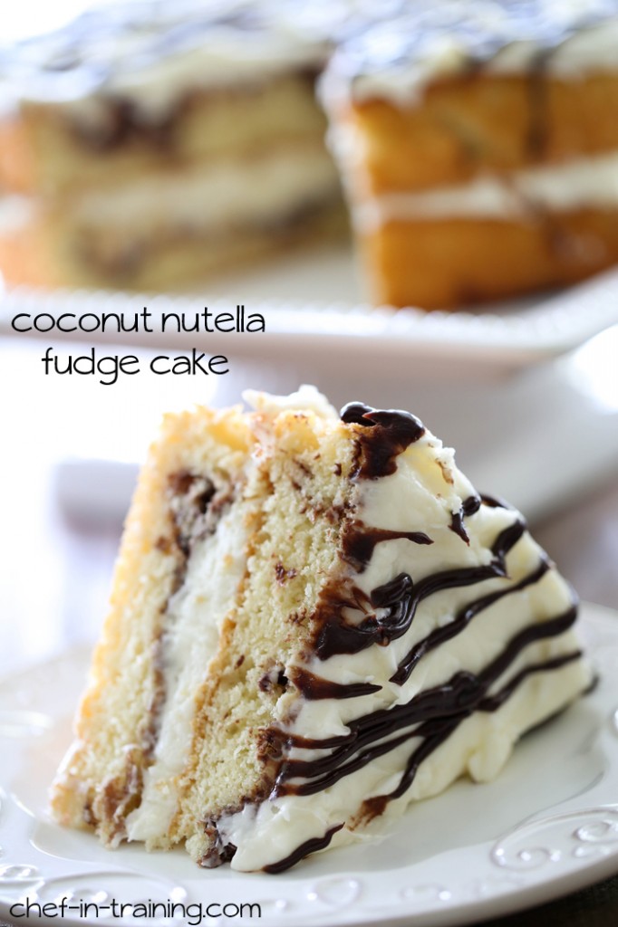 Coconut-Nutella-Fudge-Cake