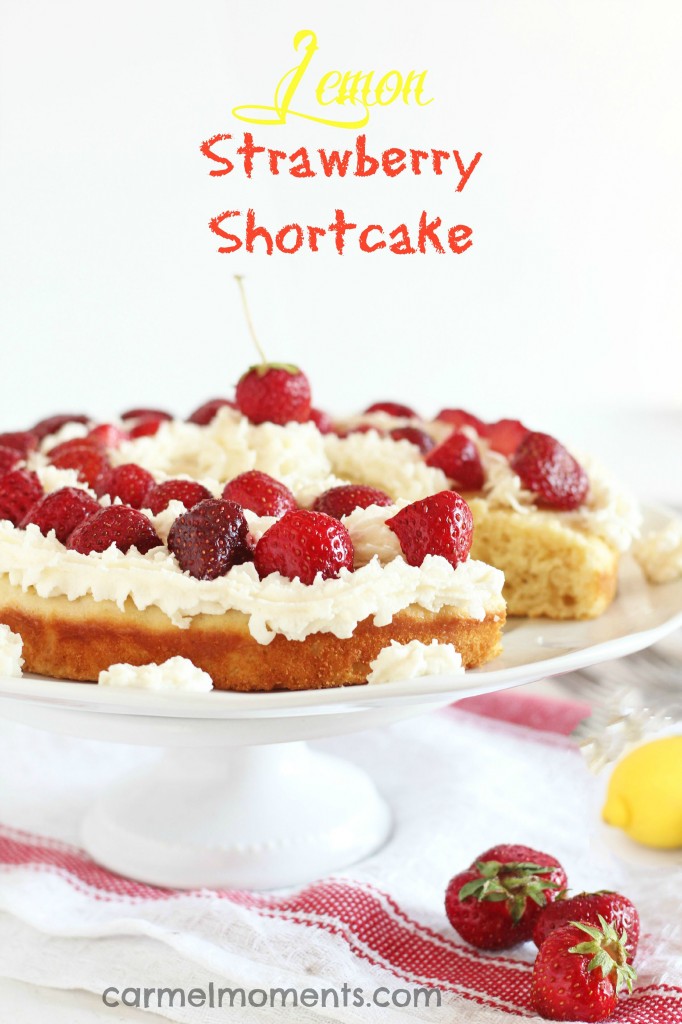 Lemon Strawberry Shortcake - Delicious strawberry shortcake recipe with a burst of lemon. This recipe goes together easily and meets your ultimate summer dessert cravings!
