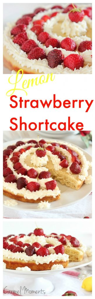 Lemon Strawberry Shortcake - Delicious strawberry shortcake recipe with a burst of lemon. This recipe goes together easily and meets your ultimate summer dessert cravings!