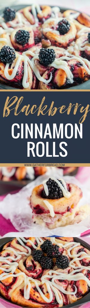 Blackberry Cinnamon Rolls - Homemade dough with real fruit and topped with a delicious glaze.
