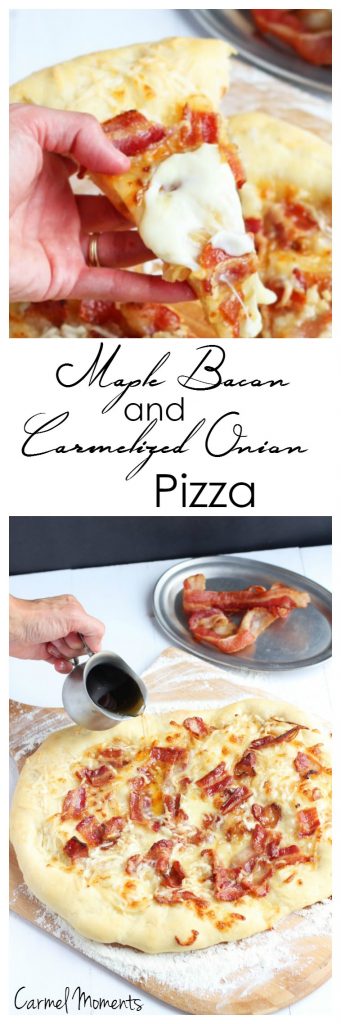 Maple Bacon and Carmelized Onion Pizza
