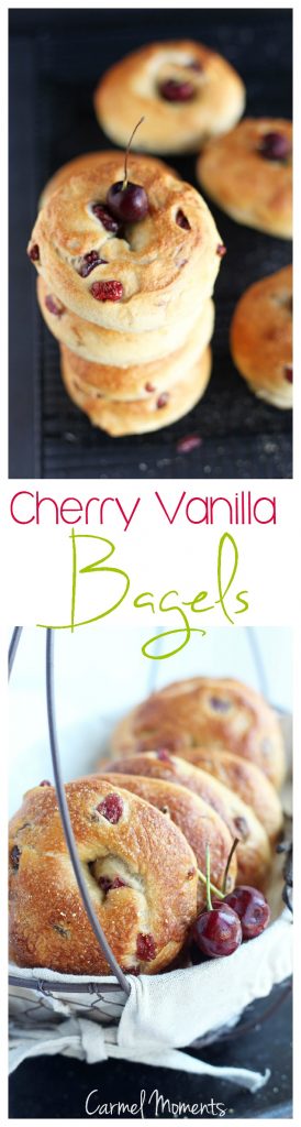 Cherry Vanilla Bagels {Panera Copycat Recipe} // @gatherforbread