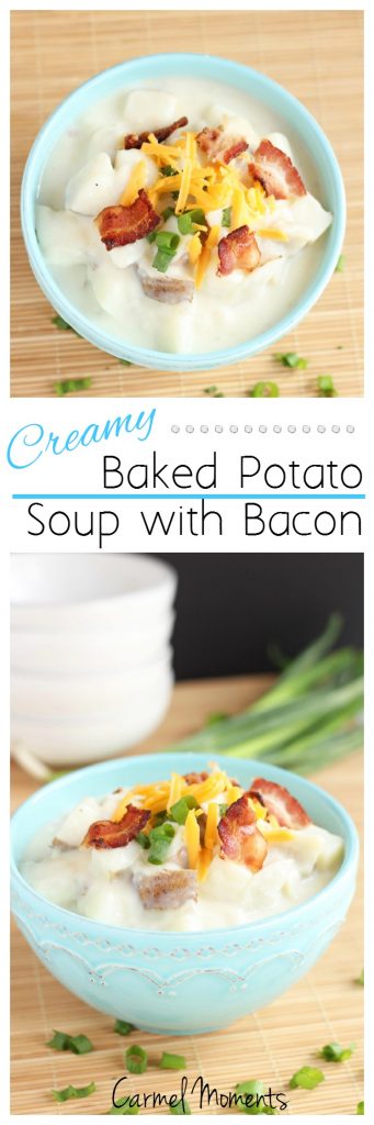 Creamy Baked Potato Soup with Bacon 