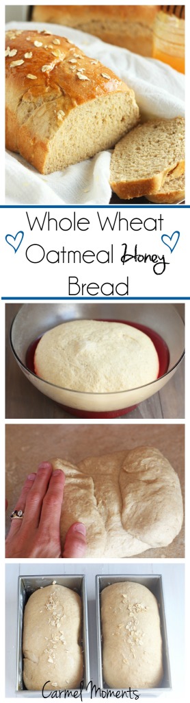 Whole Wheat Oatmeal Honey Bread --Perfect for sandwiches, toast or buttered up and served with our favorite meal. | gatherforbread.com