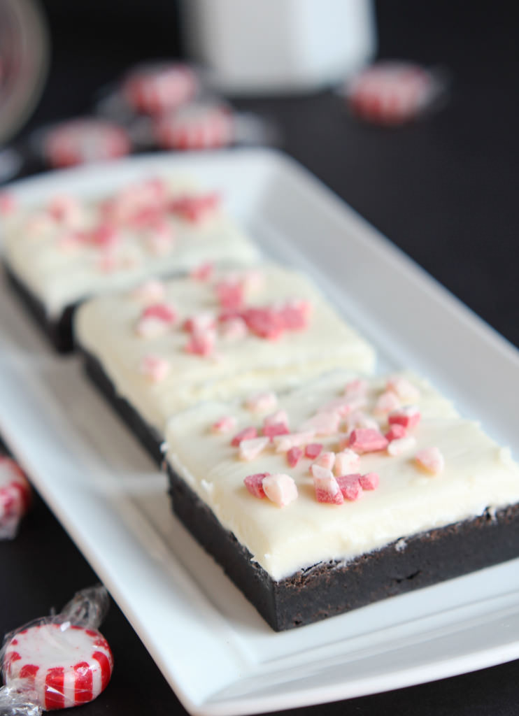 Cheese Frosted Brownies | gatherforbread.com