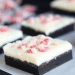 Peppermint Cream Cheese Frosted Brownies