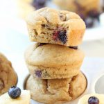 Skinny Whole Wheat Blueberry Banana Muffins