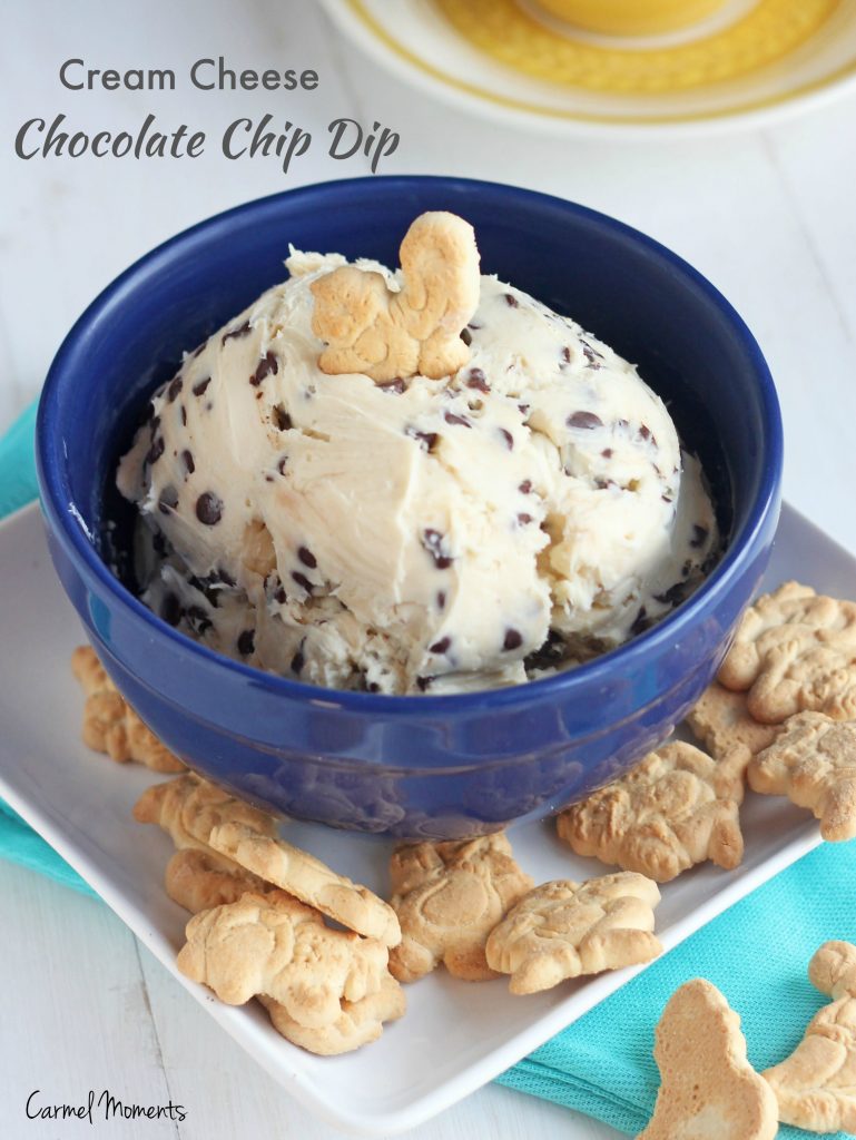 Cream Cheese Chocolate Chip Dip - 6 ingredients, 5 minutes. Super delicious!