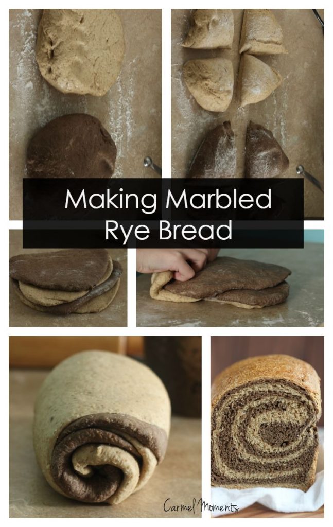 Marbled Rye Bread - Delicious swirled bread perfect for deli sandwiches. Picture tutorial.