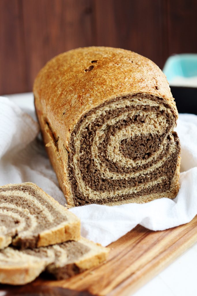 Marbled Rye Bread - Delicious swirled bread perfect for deli sandwiches. Picture tutorial.
