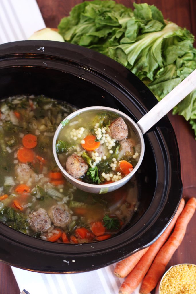 Slow Cooker Italian Wedding Soup - Authentic traditional soup. This recipe is easily made in the crock pot for a delicious homemade meal.
