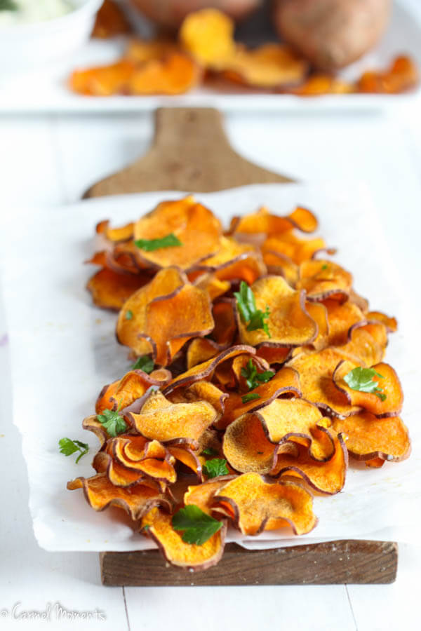 Baked Sweet Potato Chips - EATING WELL DIARY