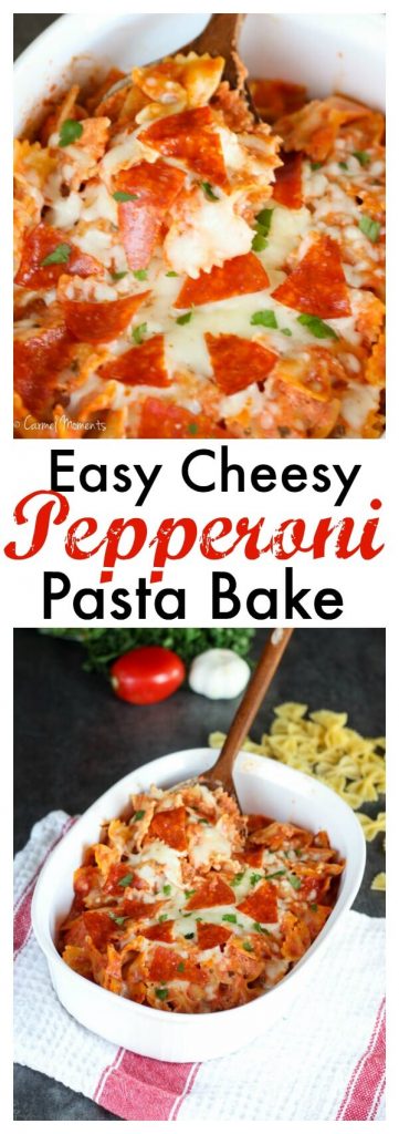 Easy Cheesy Pepperoni Pasta Bake
