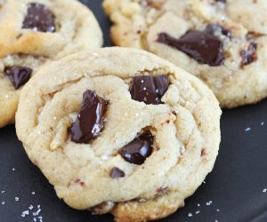 Salted Dark Chocolate Chunk Cookies 