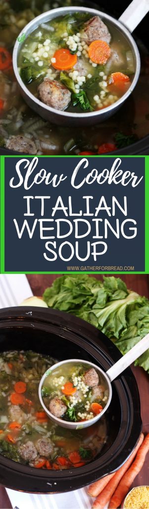 Slow Cooker Italian Wedding Soup – Authentic traditional Italian wedding soup. A family favorite recipe is easy to make in the crock pot, delicious homemade meal. 