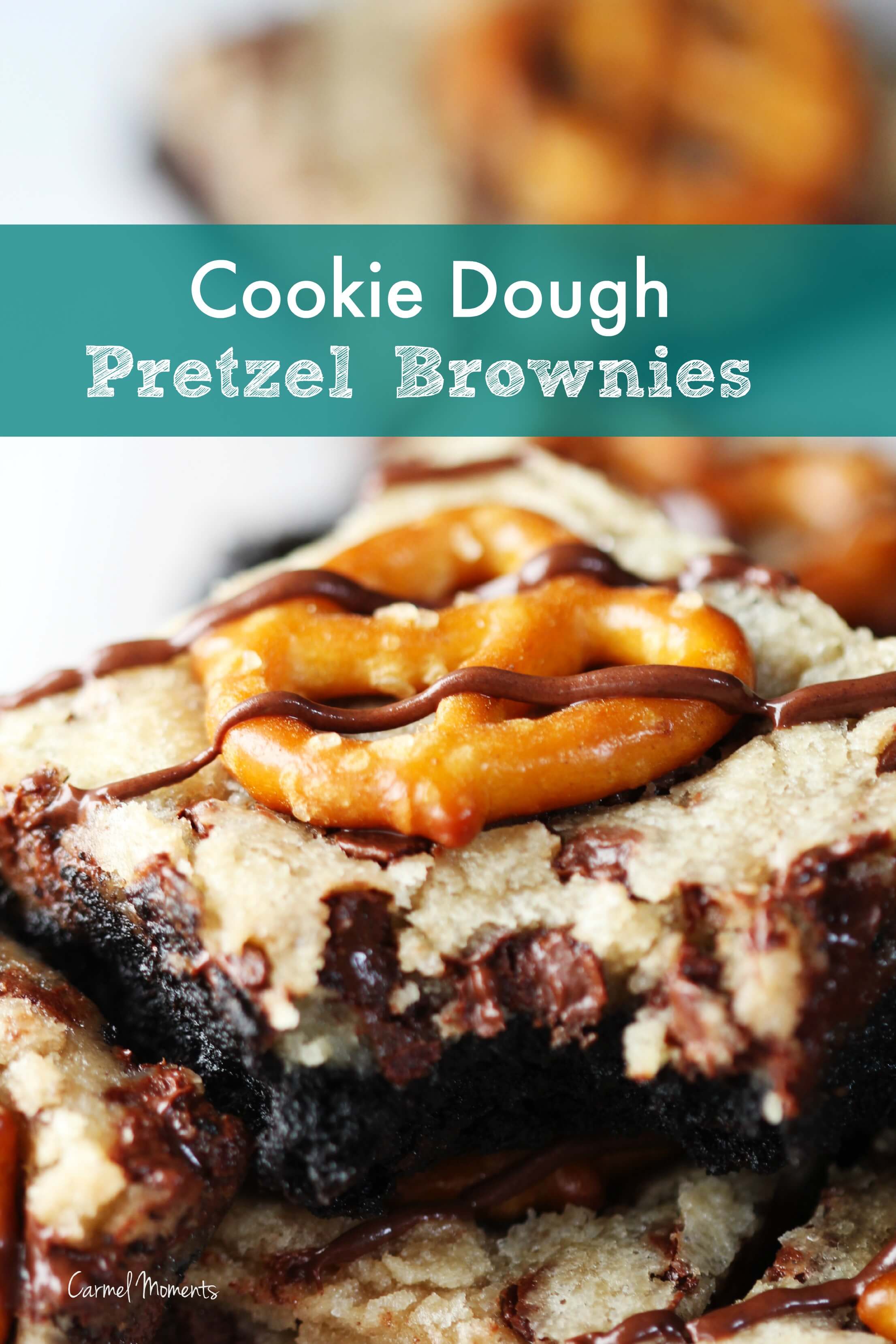 Cookie Dough Pretzel Brownies