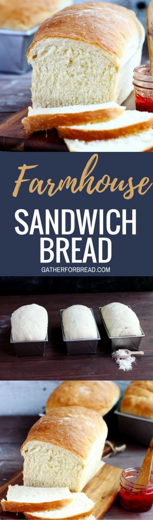 Farmhouse Sandwich Bread - Popular White bread recipe for an easy sandwich loaf. Delicious and amazing!