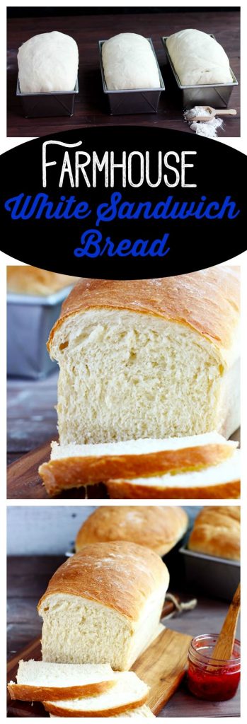  Farmhouse White Sandwich Bread - A delicious soft white bread that's perfect for sandwiches, toast and grilled cheese. An all purpose bread that you'll make over and over again.