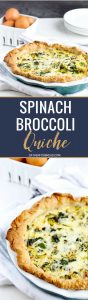 Spinach and Broccoli Quiche