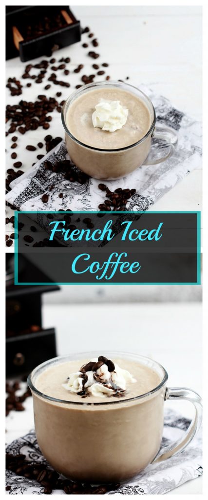 French Iced Coffee Refreshing roasted coffee, made smooth with milk, cream, sugar and a hint of chocolate. Cold, perfect and icy for those nice summer days.