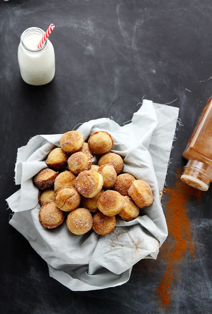 Cinnamon Sugar Mini Muffins // @gatherforbread