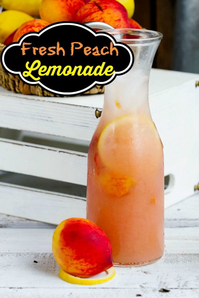 Fresh Peach Lemonade // gatherforbread.com - Refreshing summer favorite, made simple with fresh juicy peaches and lemons for a delicious thirst quencher.