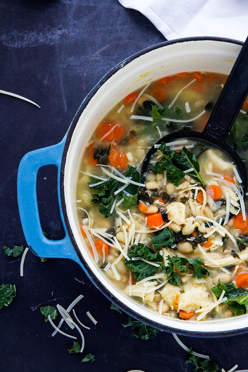 Chicken Kale and White Bean Soup