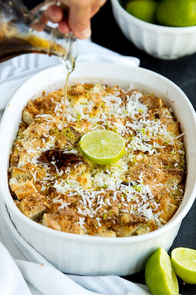 Coconut Lime French Toast Bake // @gatherforbread