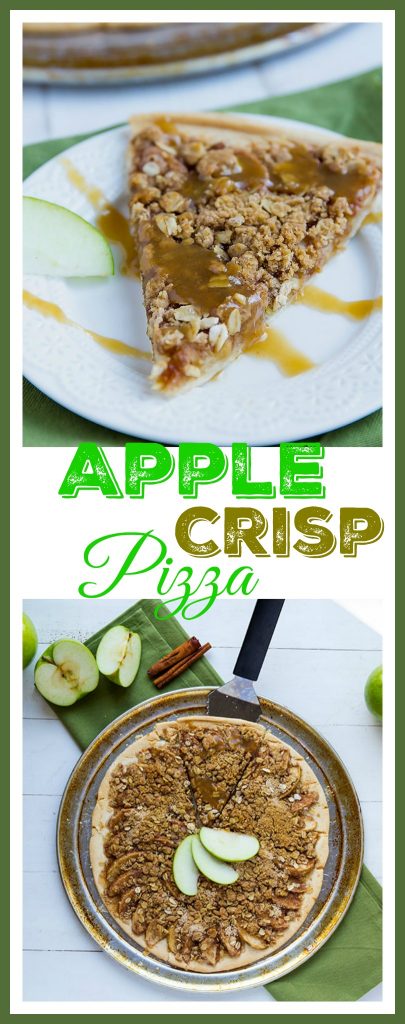 Apple Crisp Pizza - Delicious apples with a crispy oat topping made into pizza. // gatherforbread.com