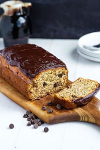 Banana Bread with Chocolate Glaze
